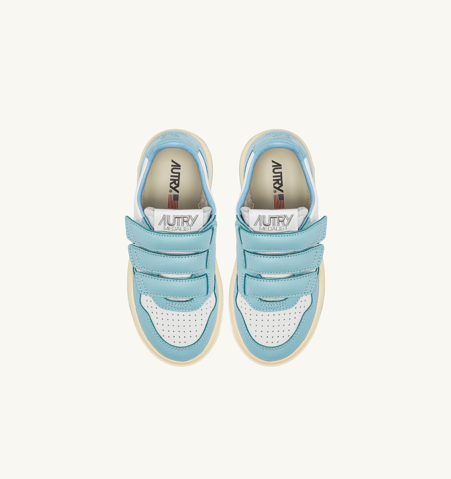 Medalist Kids Low bicolore en cuir coloris blanc et acquatic