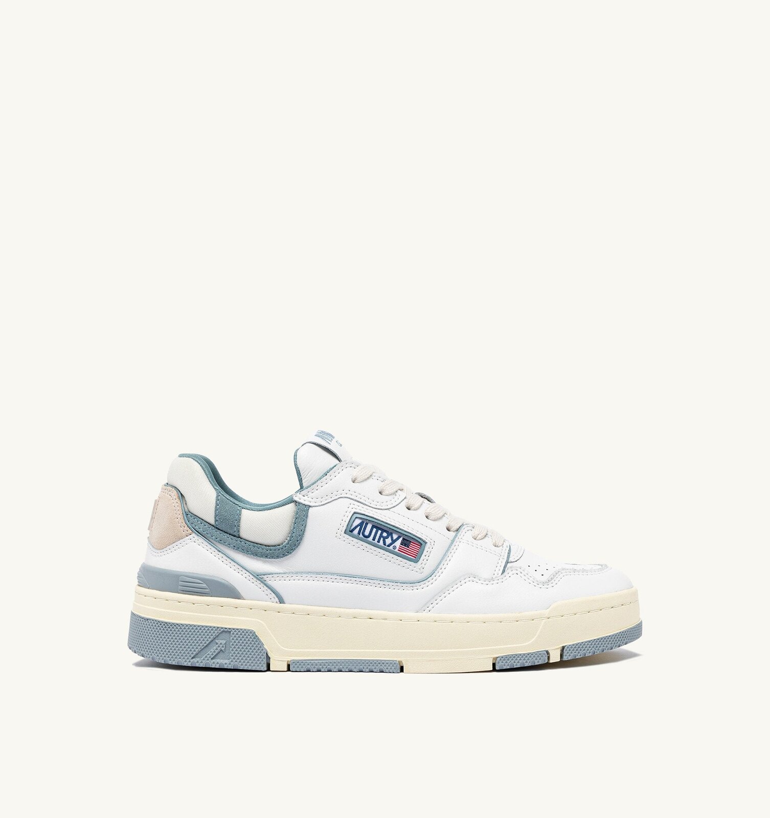 CLC Low en cuir blanc et daim Silver Blue