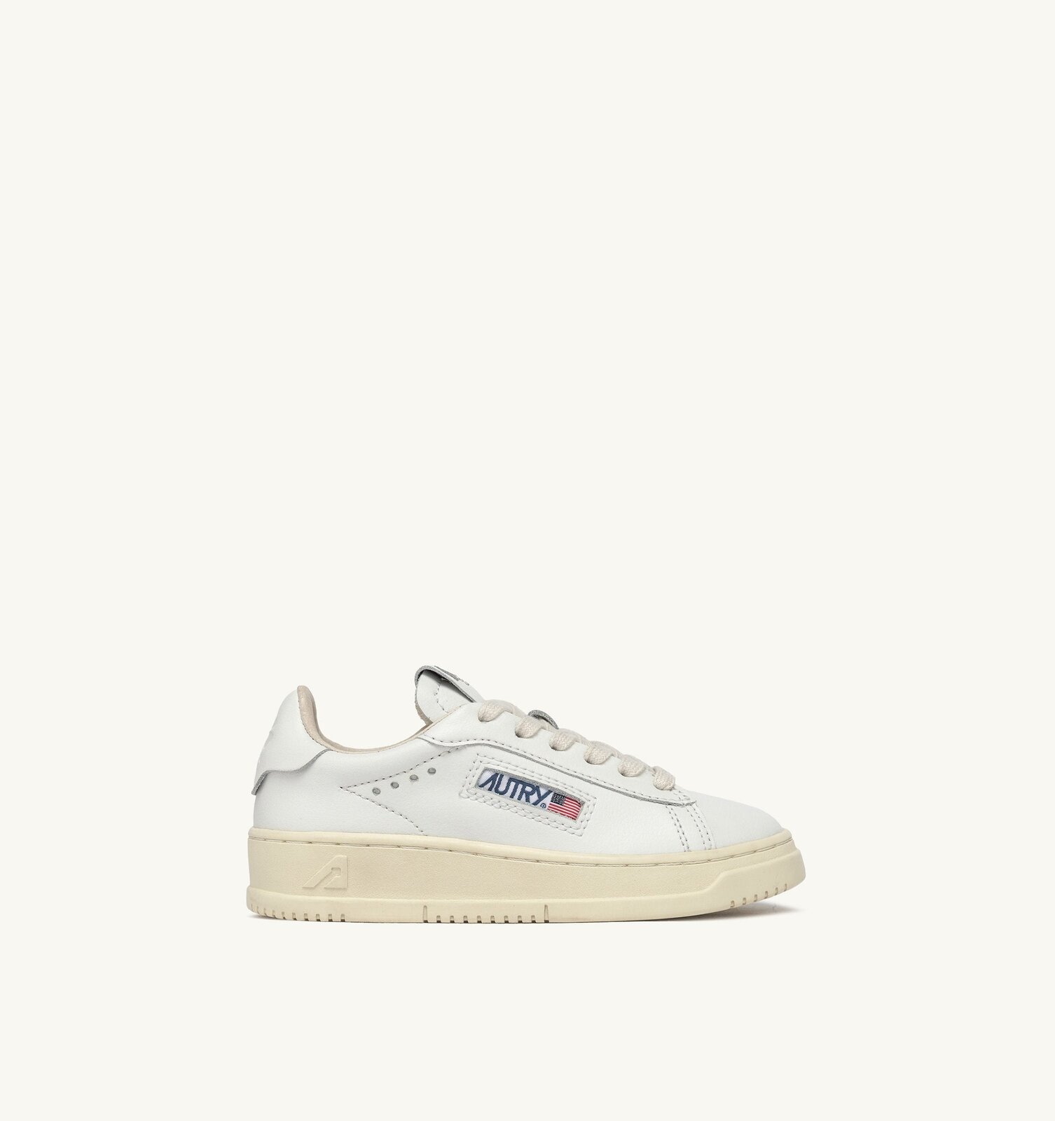 Dallas Kids Low en cuir blanc