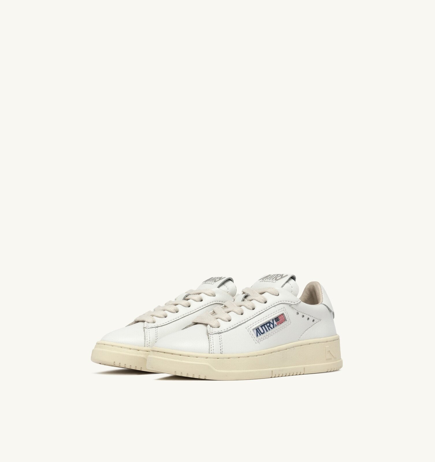 Dallas Kids Low en cuir blanc