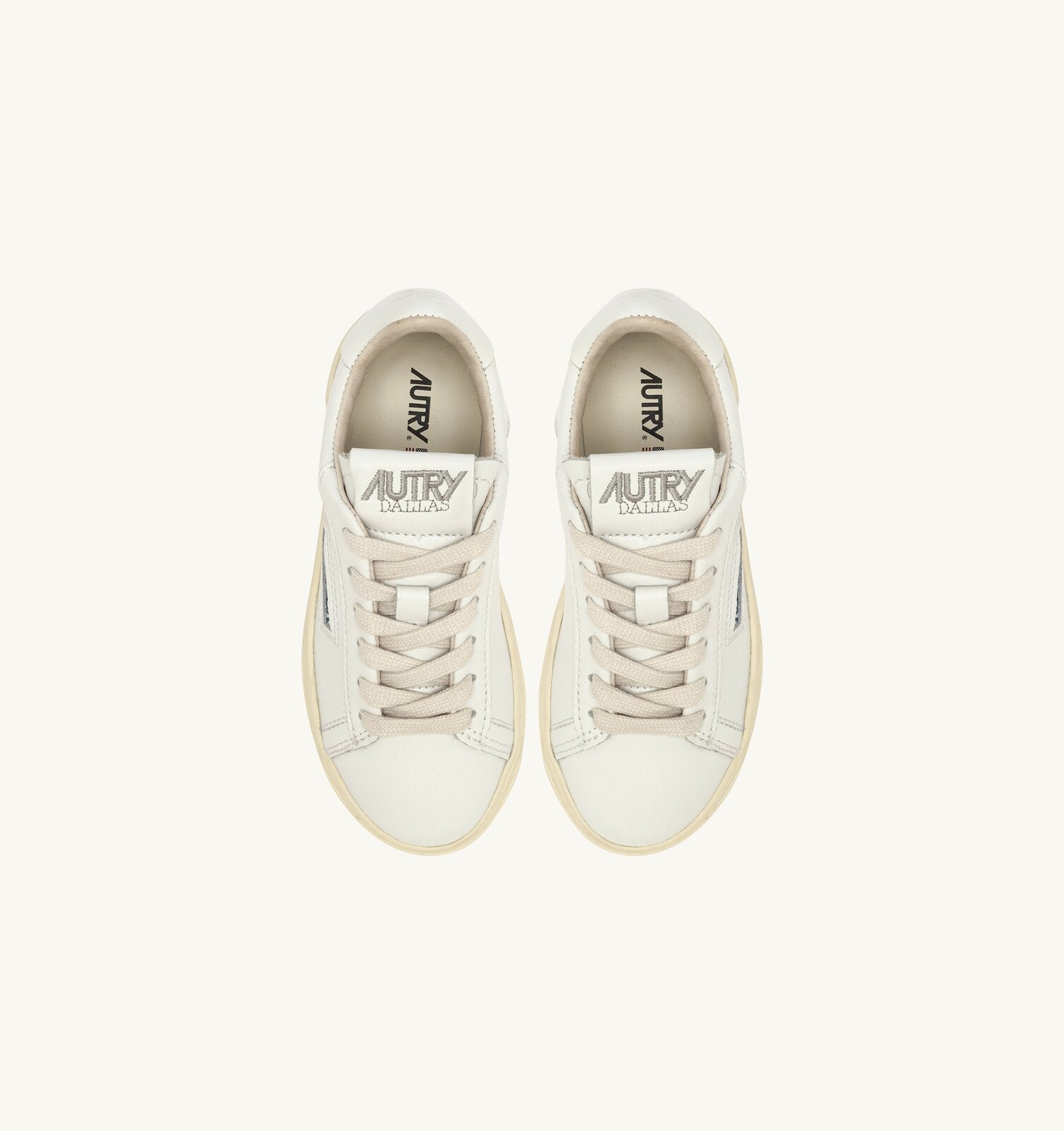 Dallas Kids Low en cuir blanc