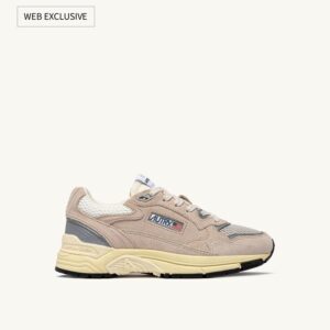 Hyperway en mesh et daim Sand et argenté