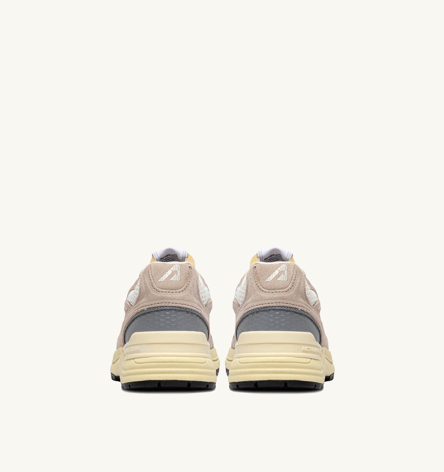 Hyperway en mesh et daim Sand et argenté