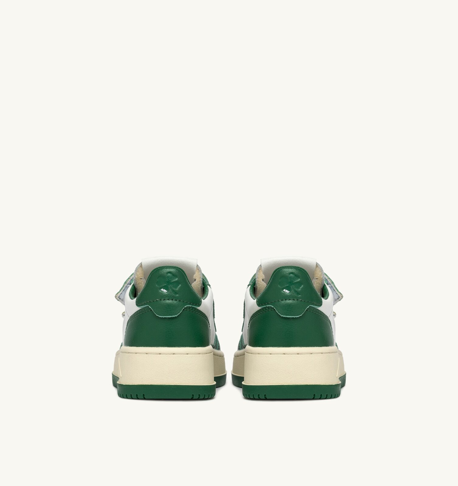 Kidstripes Low en cuir blanc et vert