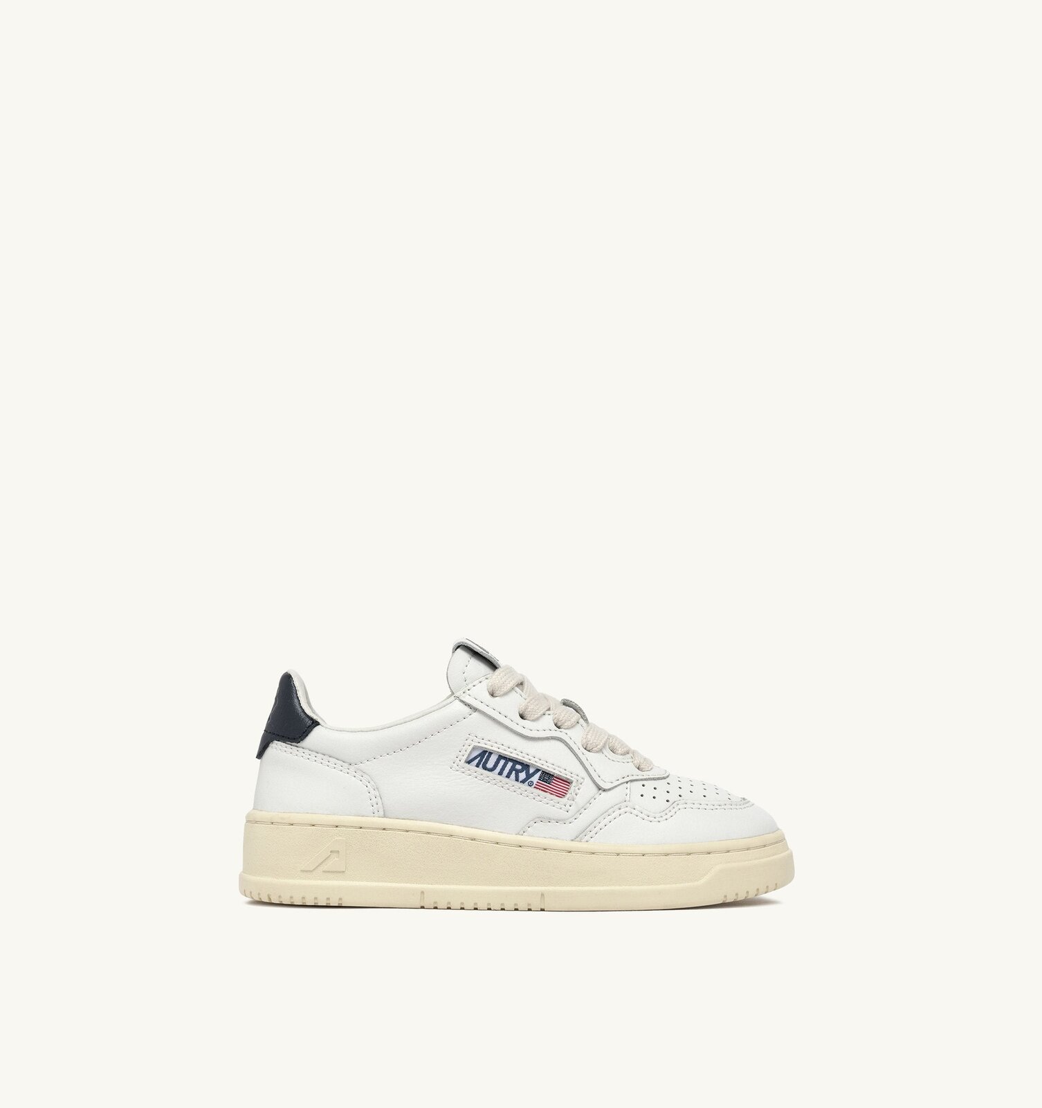 Medalist Kids Low en cuir blanc et bleu