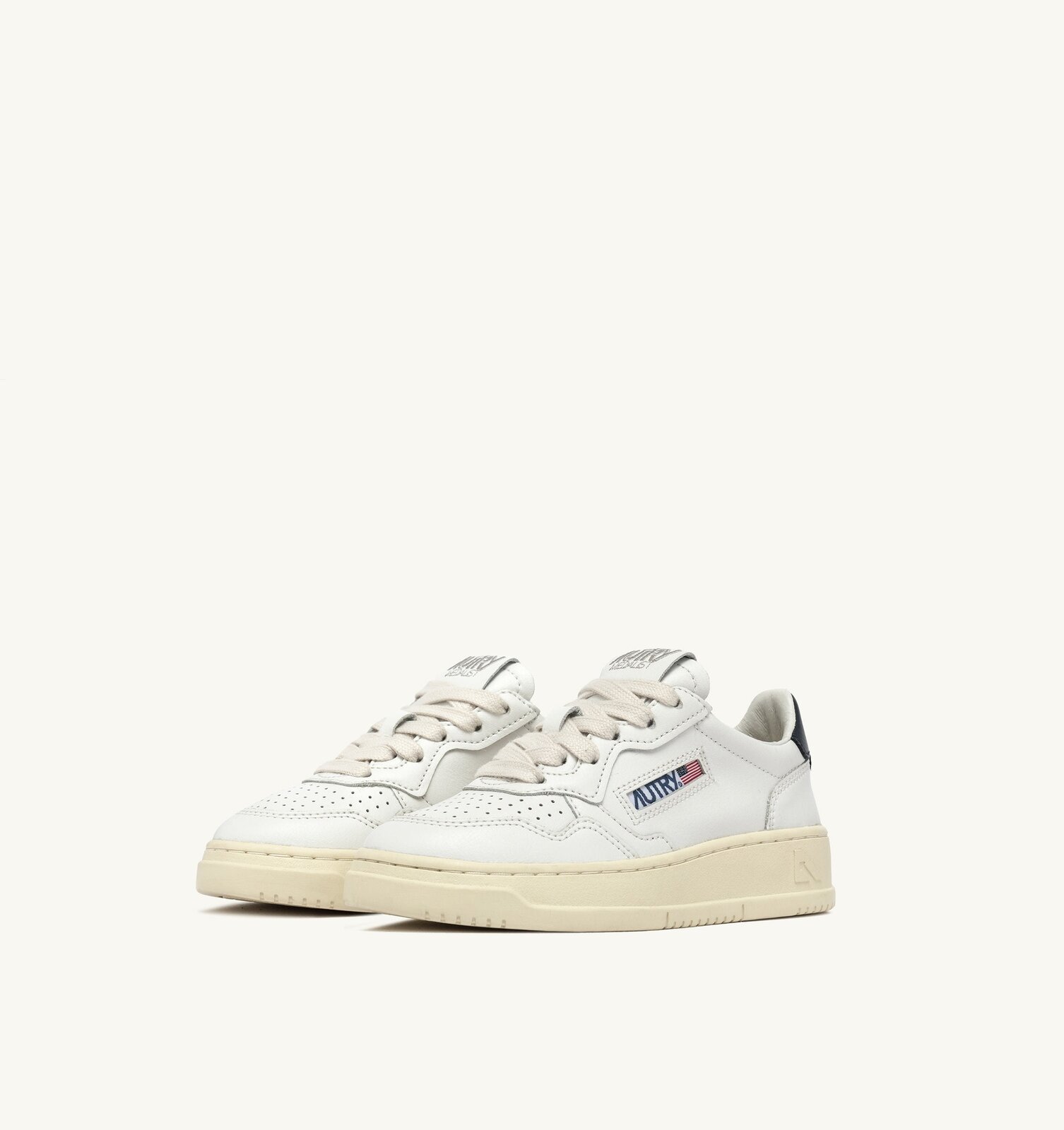Medalist Kids Low en cuir blanc et bleu