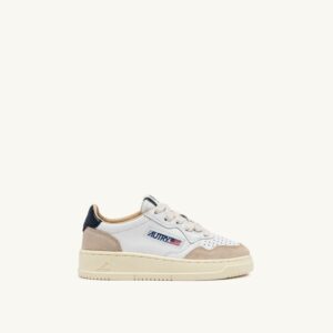 Medalist Kids Low en cuir et daim coloris blanc et space blue