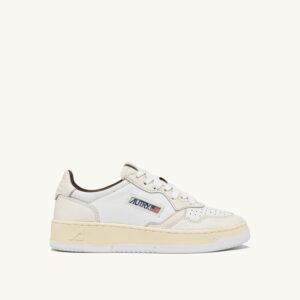Medalist Low en cuir blanc et nappa clair