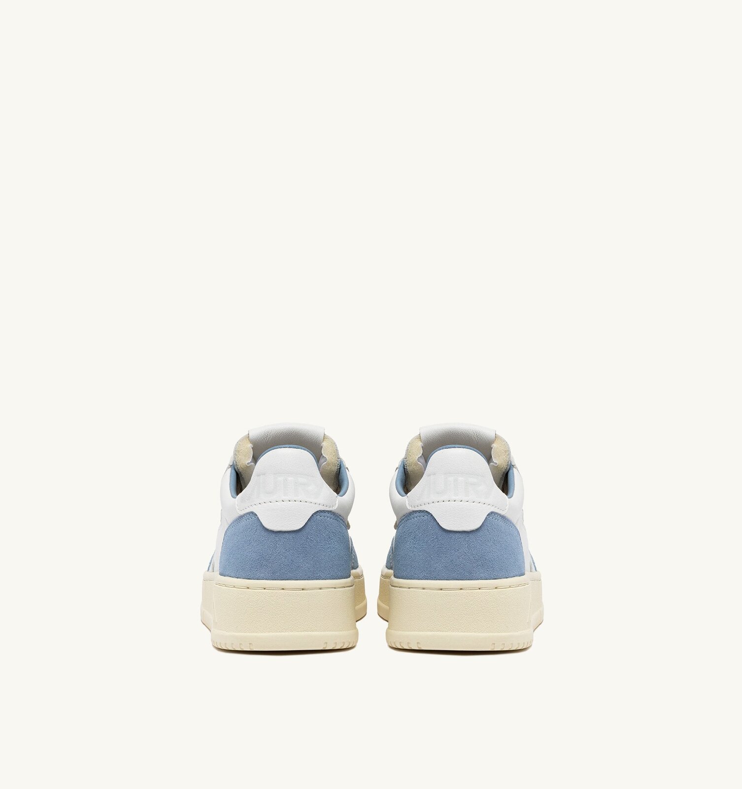 Medalist Low en cuir et daim blanc et street blue