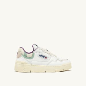 CLC Low en cuir blanc et daim Cameo Green
