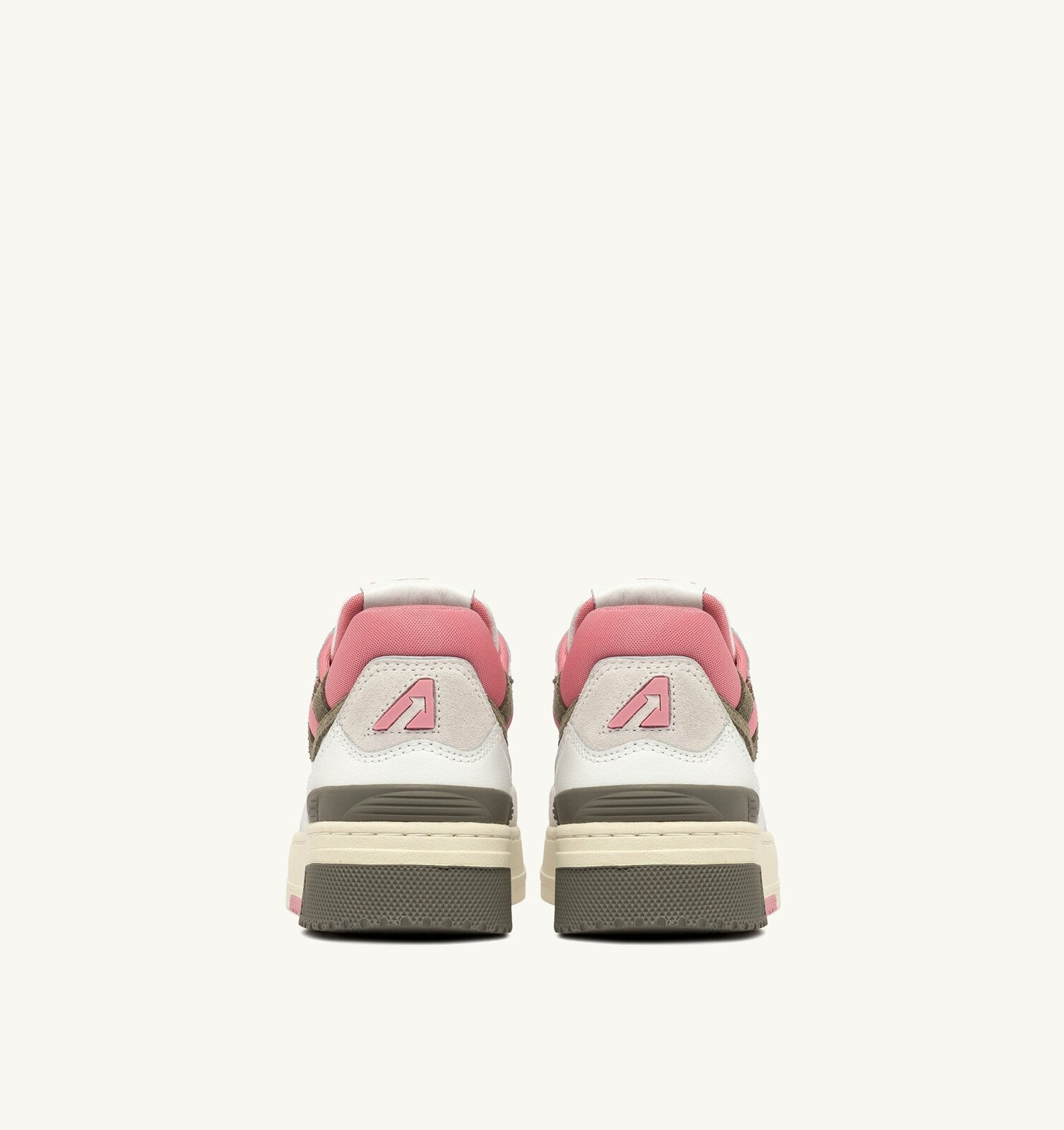 CLC Low en cuir et daim coloris blanc et Geranium
