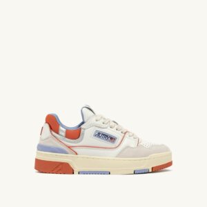 CLC Low en cuir et daim coloris blanc et Ginger