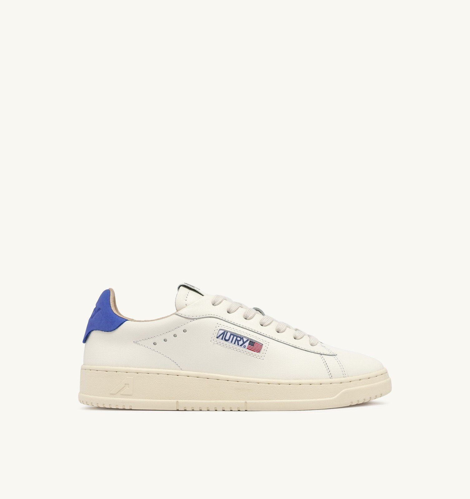 Dallas Low en cuir coloris Marshmallow et bleu