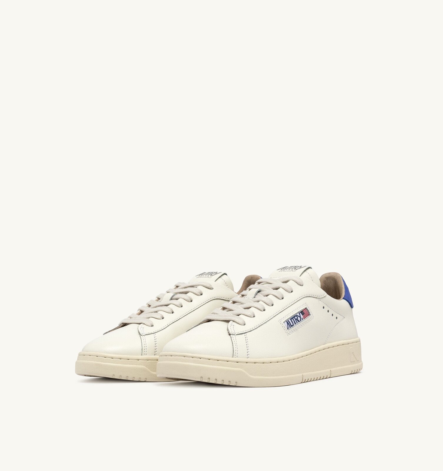Dallas Low en cuir coloris Marshmallow et bleu