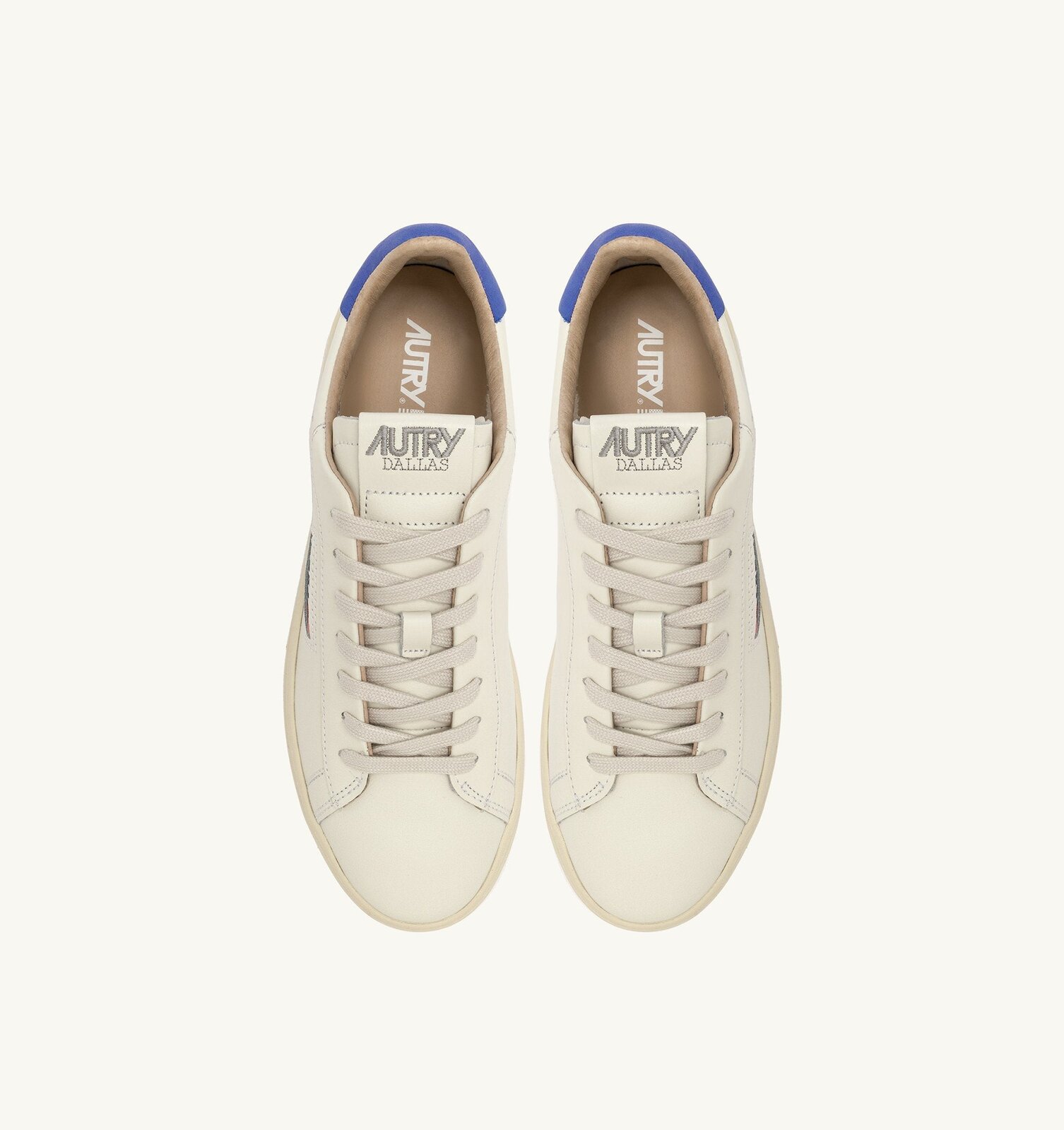 Dallas Low en cuir coloris Marshmallow et bleu