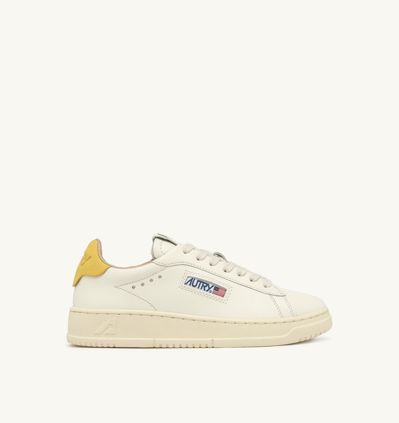 Dallas Low en cuir coloris Marshmallow et Buttercup