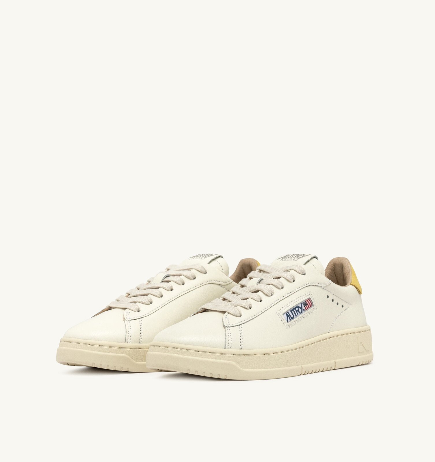 Dallas Low en cuir coloris Marshmallow et Buttercup