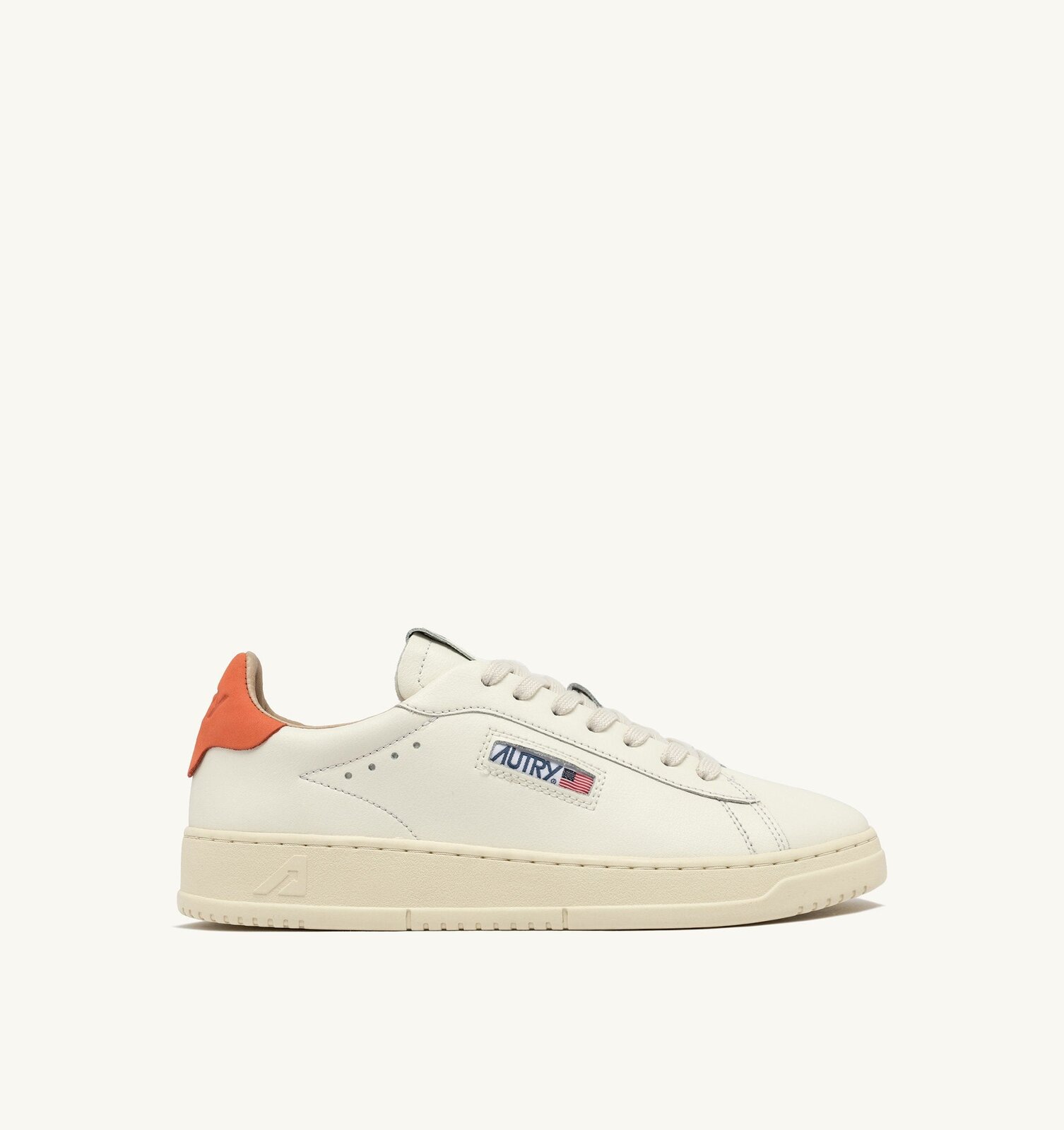 Dallas Low en cuir coloris Marshmallow et Orangeade