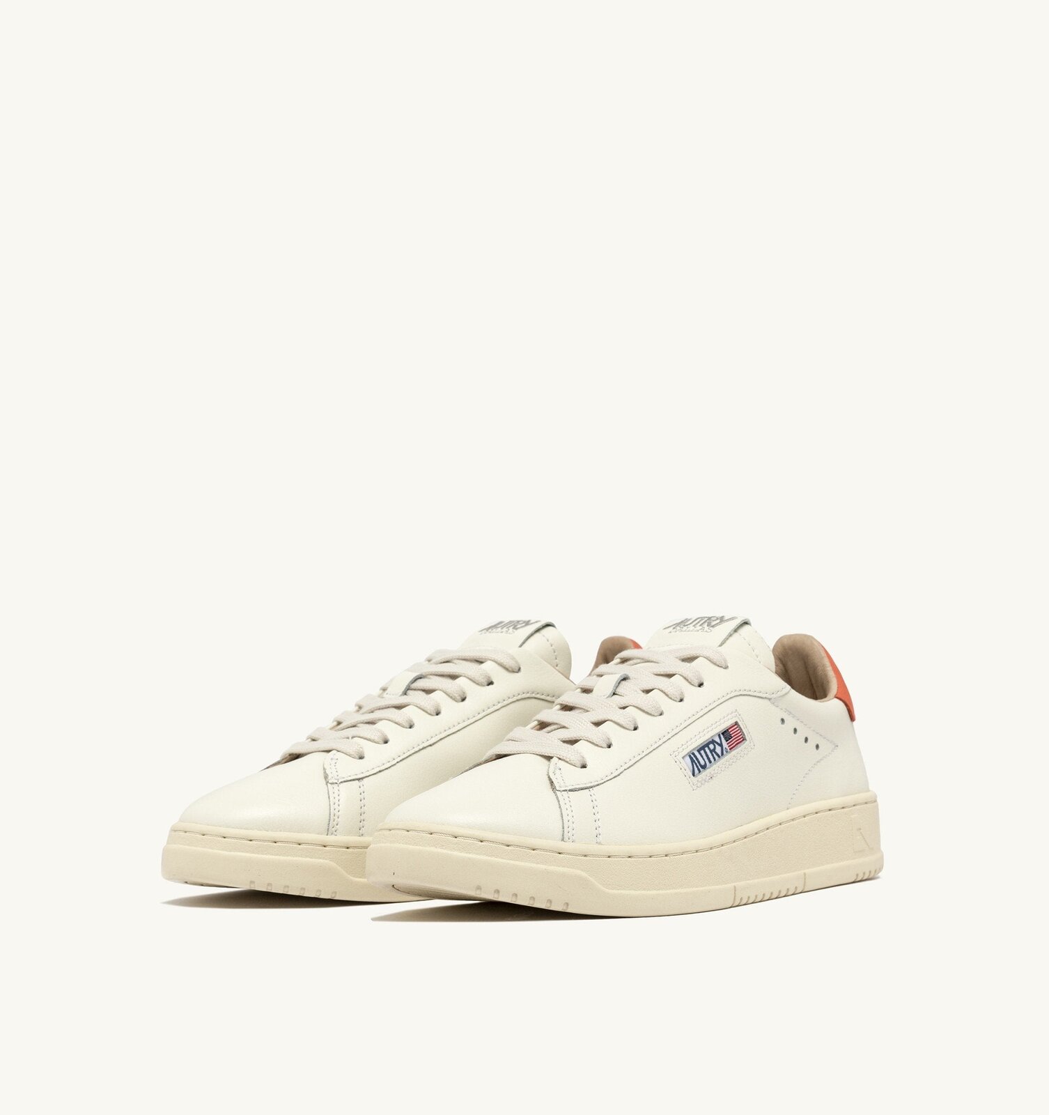 Dallas Low en cuir coloris Marshmallow et Orangeade