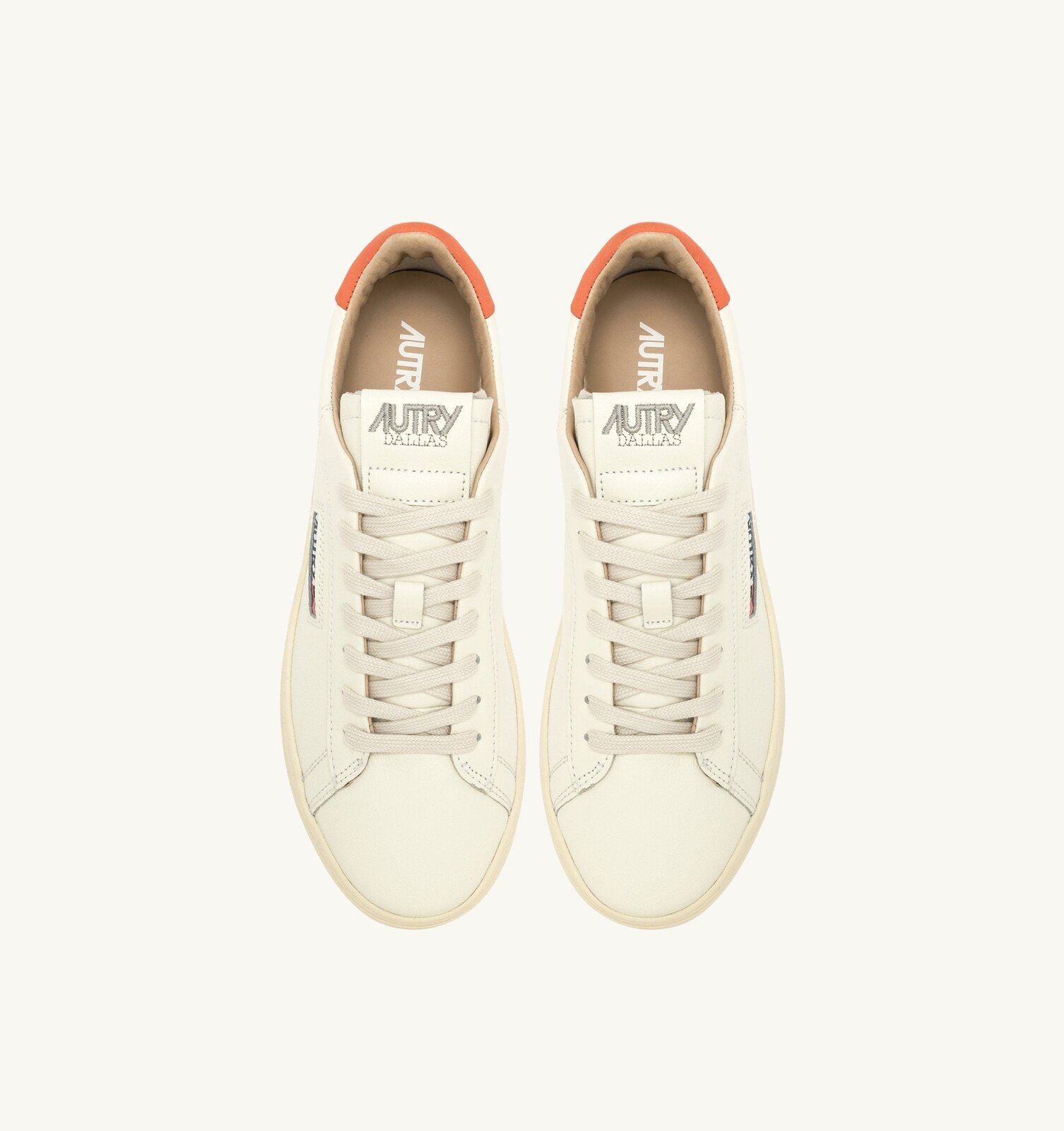 Dallas Low en cuir coloris Marshmallow et Orangeade