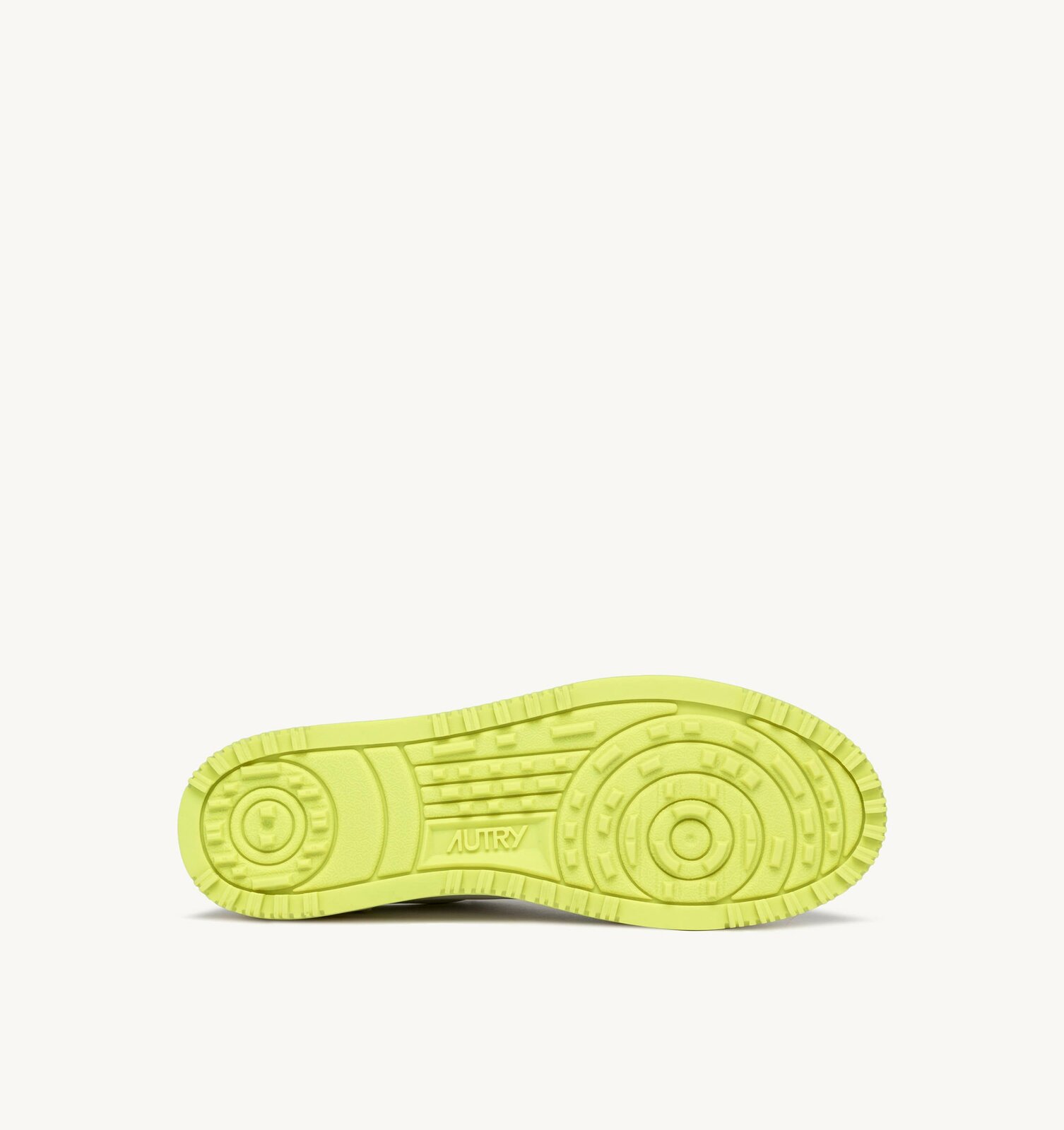 Golf Low en cuir coloris blanc et jaune fluo