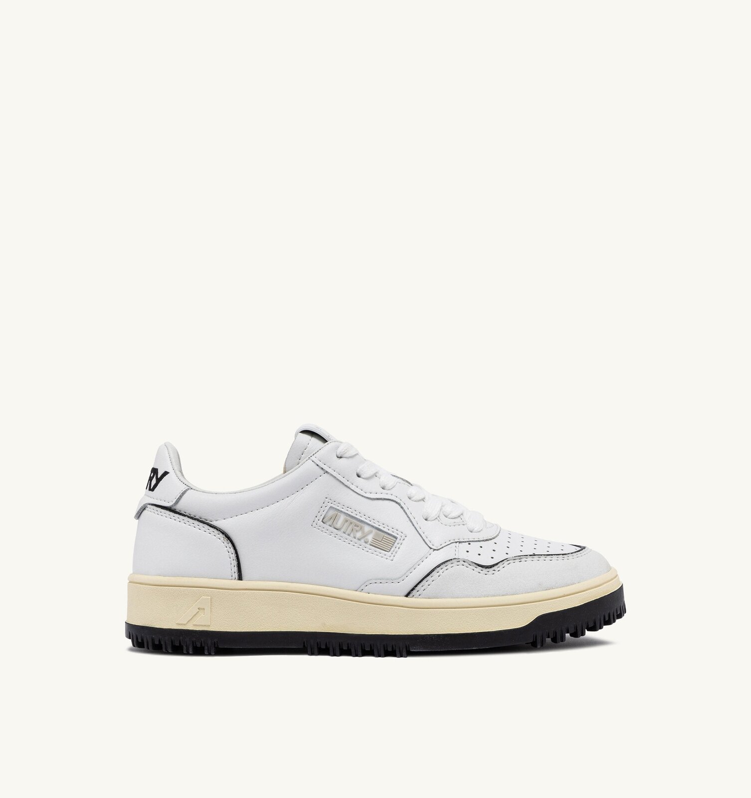 Golf Low en cuir coloris blanc et noir