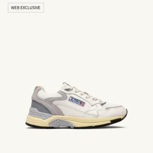 Hyperway en mesh et daim blanc et gris