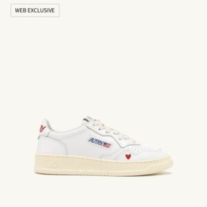 Medalist « Love » en cuir blanc