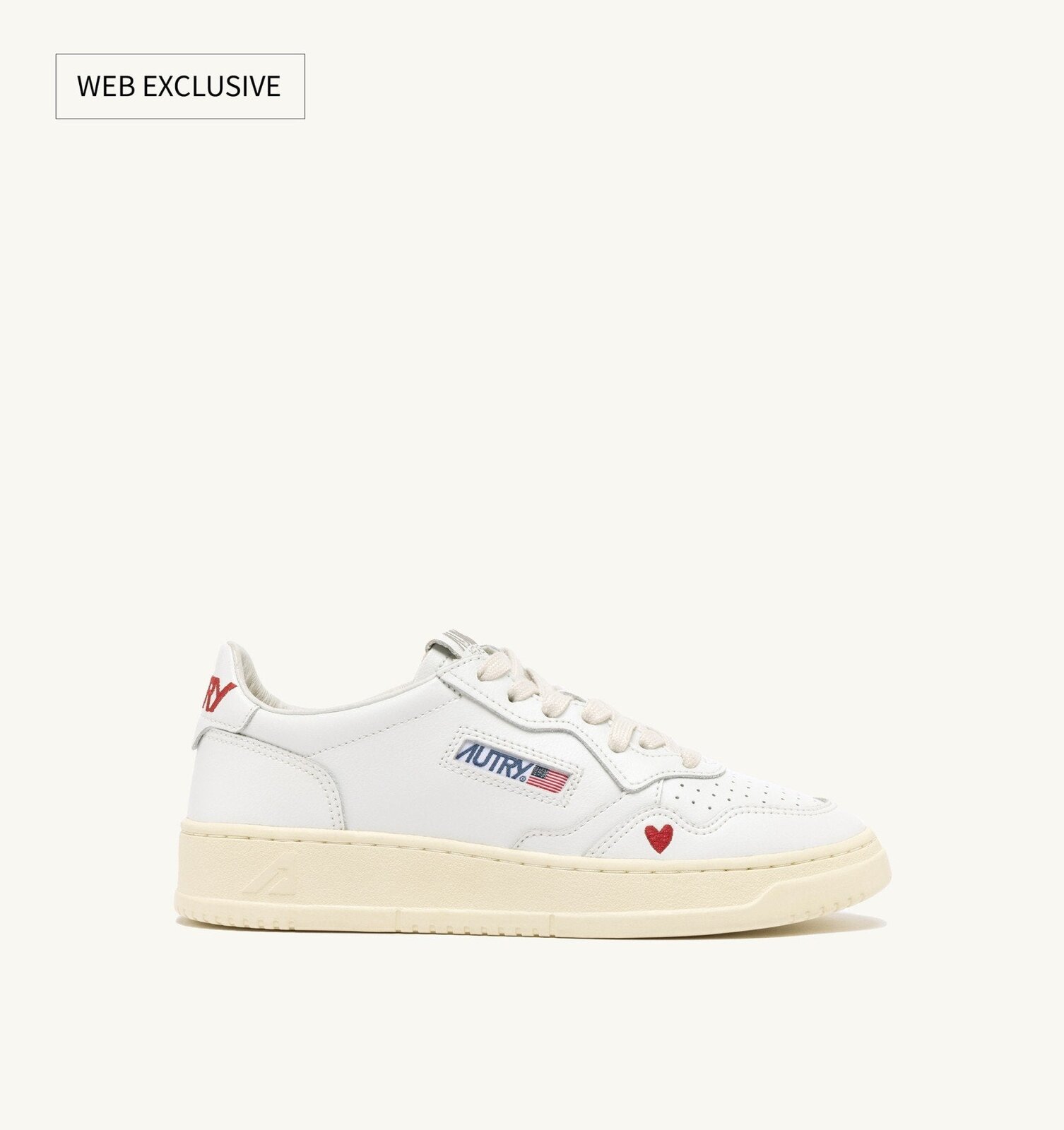 Medalist « Love » en cuir blanc