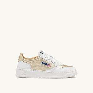 Medalist Low en nappa coloris blanc et platinum