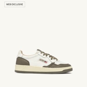 Medalist Low en cuir blanc et covert green