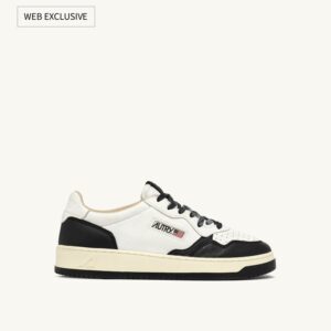 Medalist Low en cuir blanc et noir