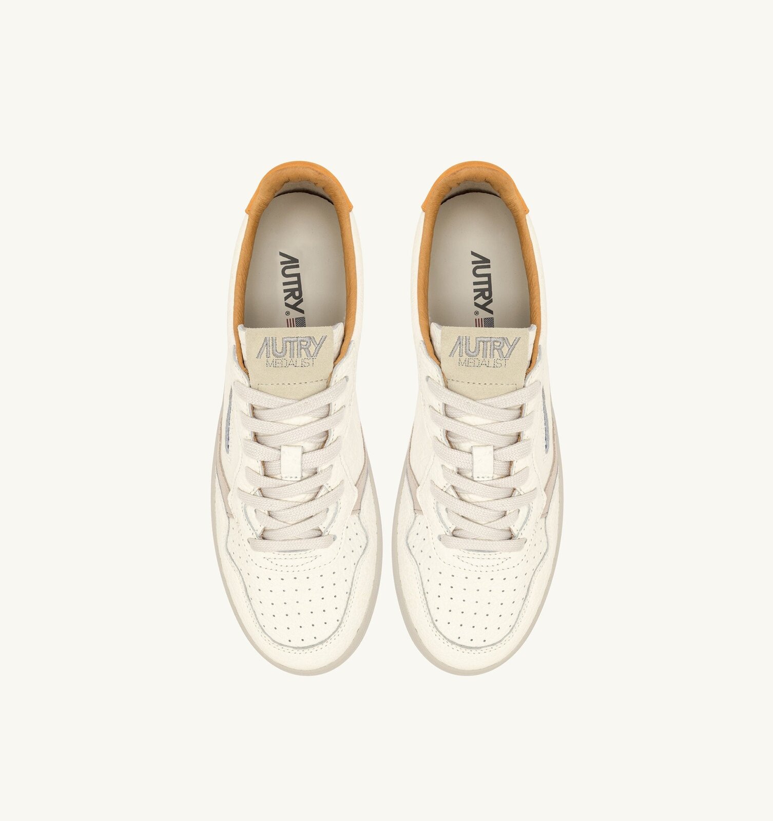 Medalist Low en cuir coloris Apricot et Sand