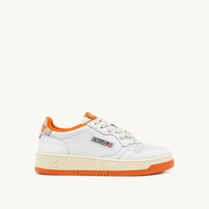 Medalist Low en cuir coloris blanc et Amberglow