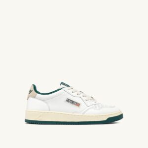 Medalist Low en cuir coloris blanc et Forest
