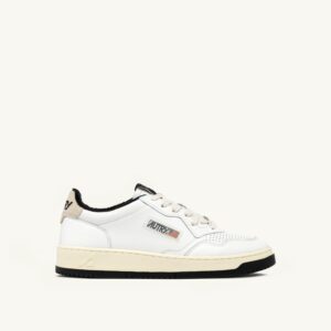 Medalist Low en cuir coloris blanc et noir