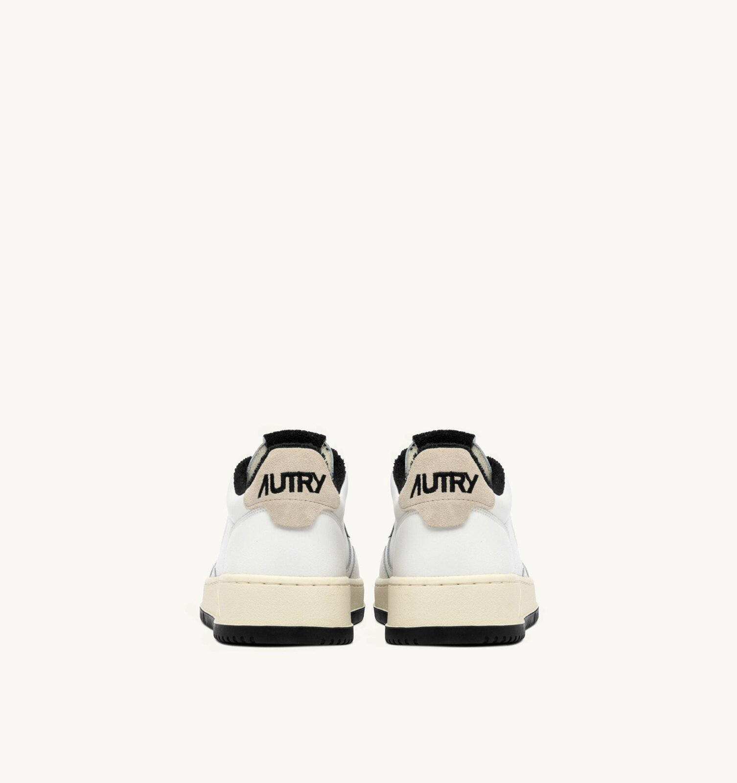 Medalist Low en cuir coloris blanc et noir