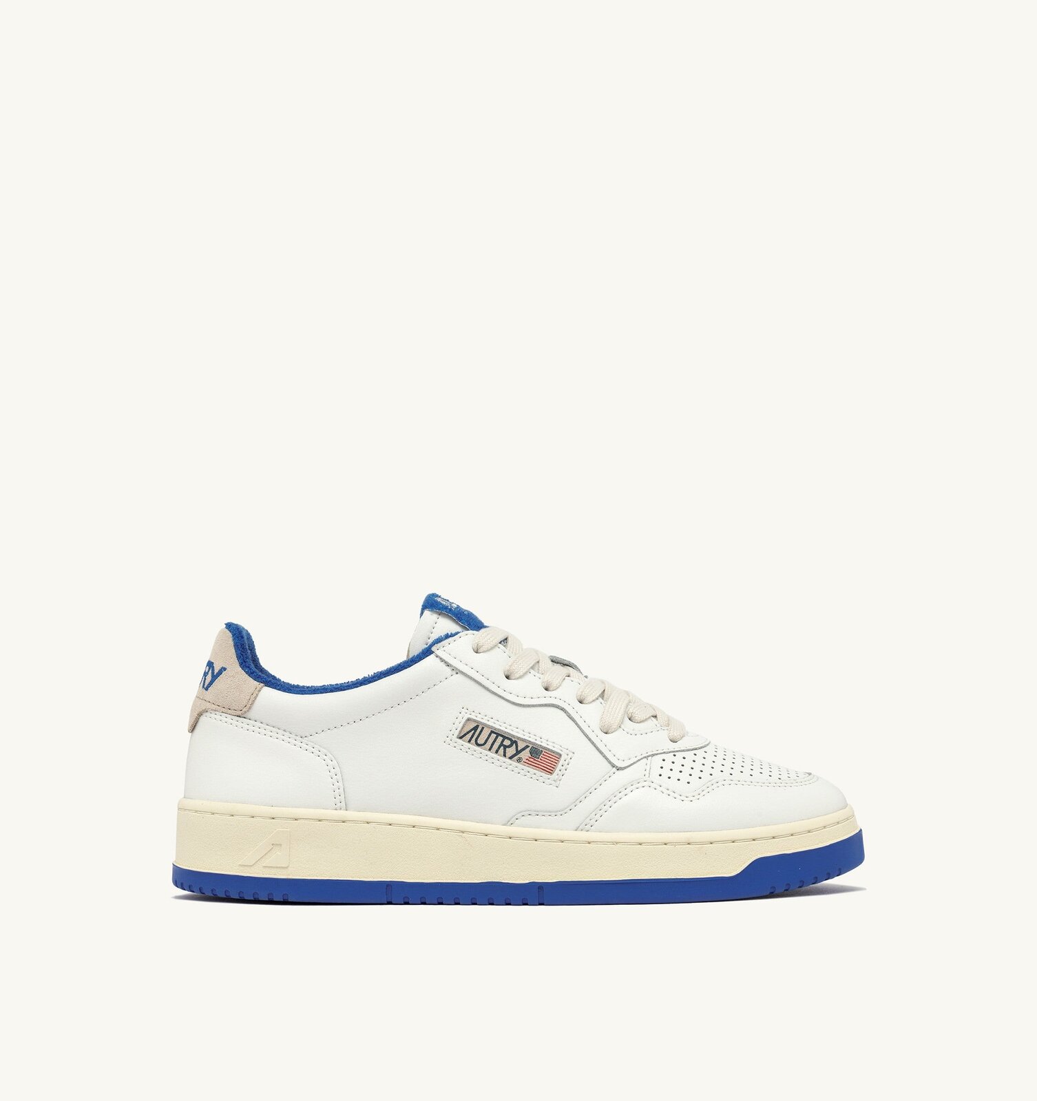 Medalist Low en cuir coloris blanc et Palace Blue
