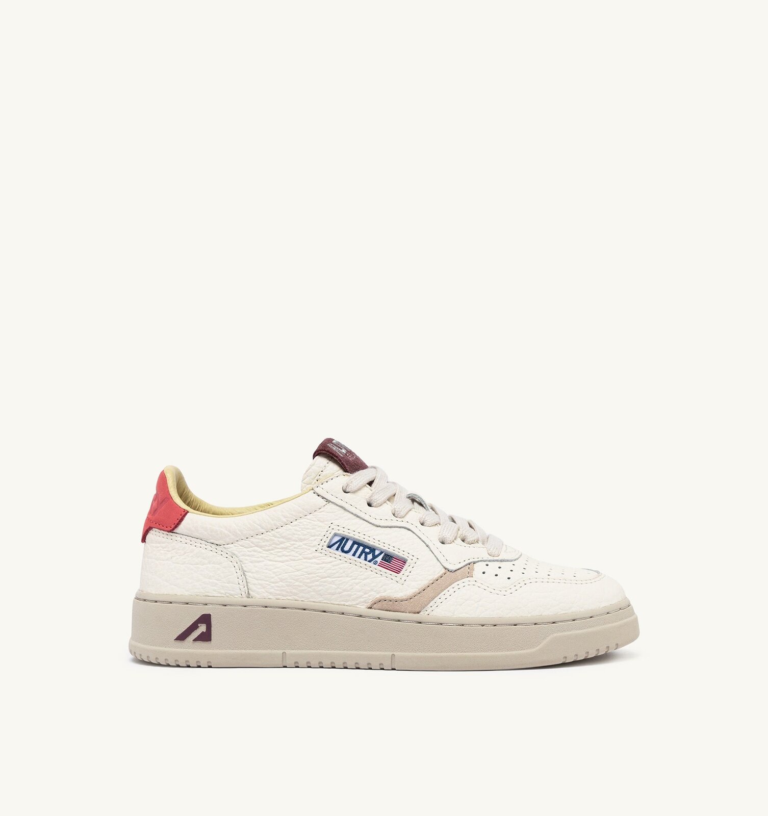 Medalist Low en cuir coloris Rose et Sand