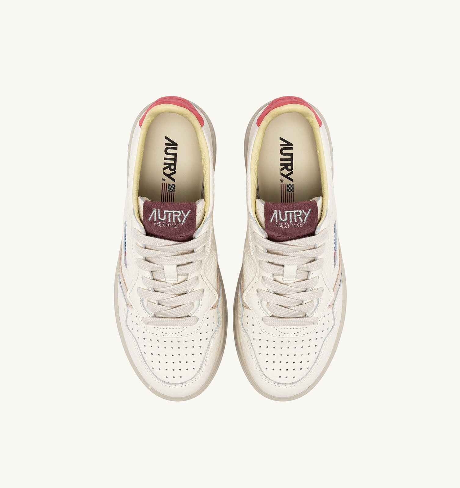 Medalist Low en cuir coloris Rose et Sand