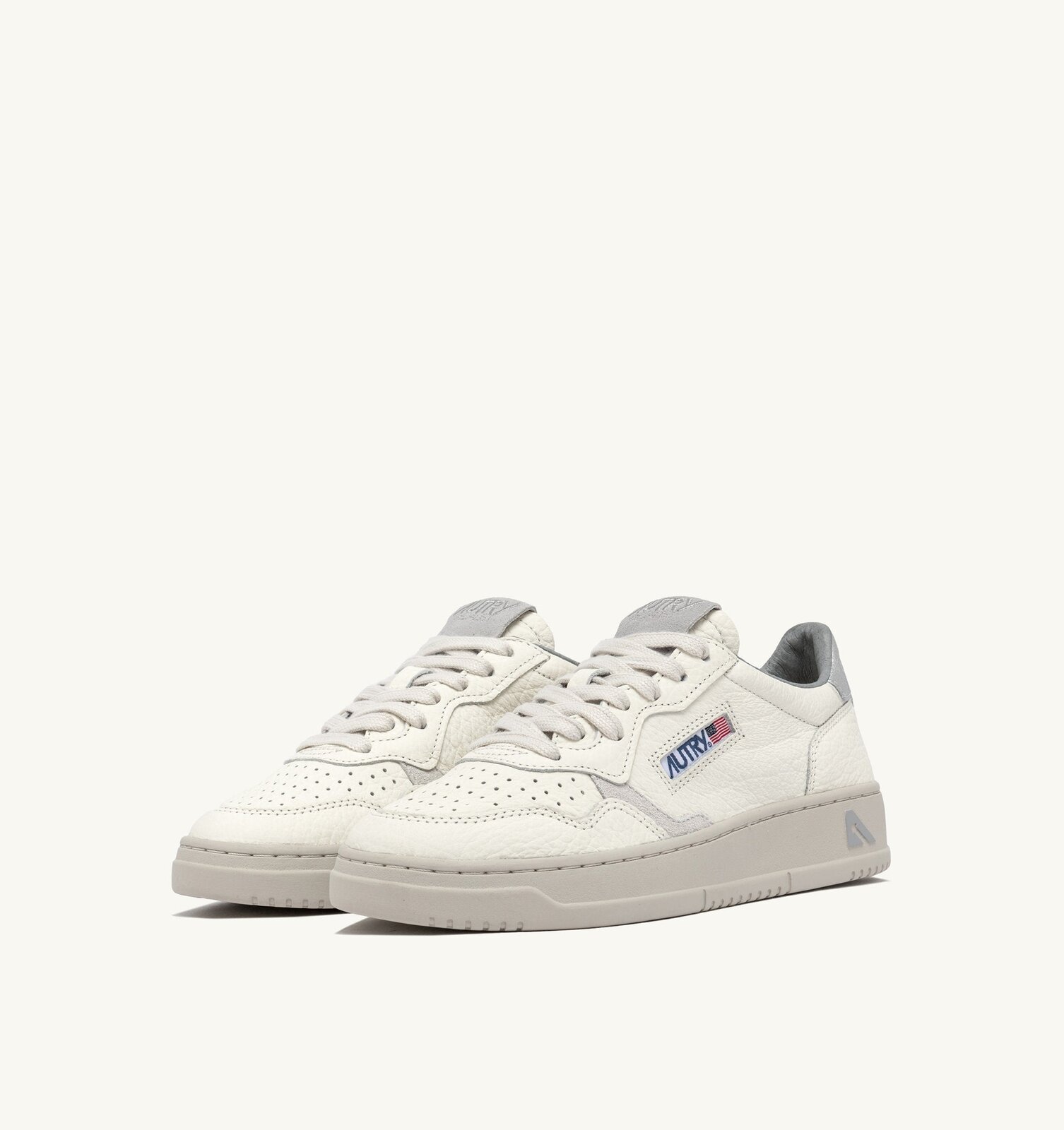 Medalist Low en cuir coloris Silver et blanc