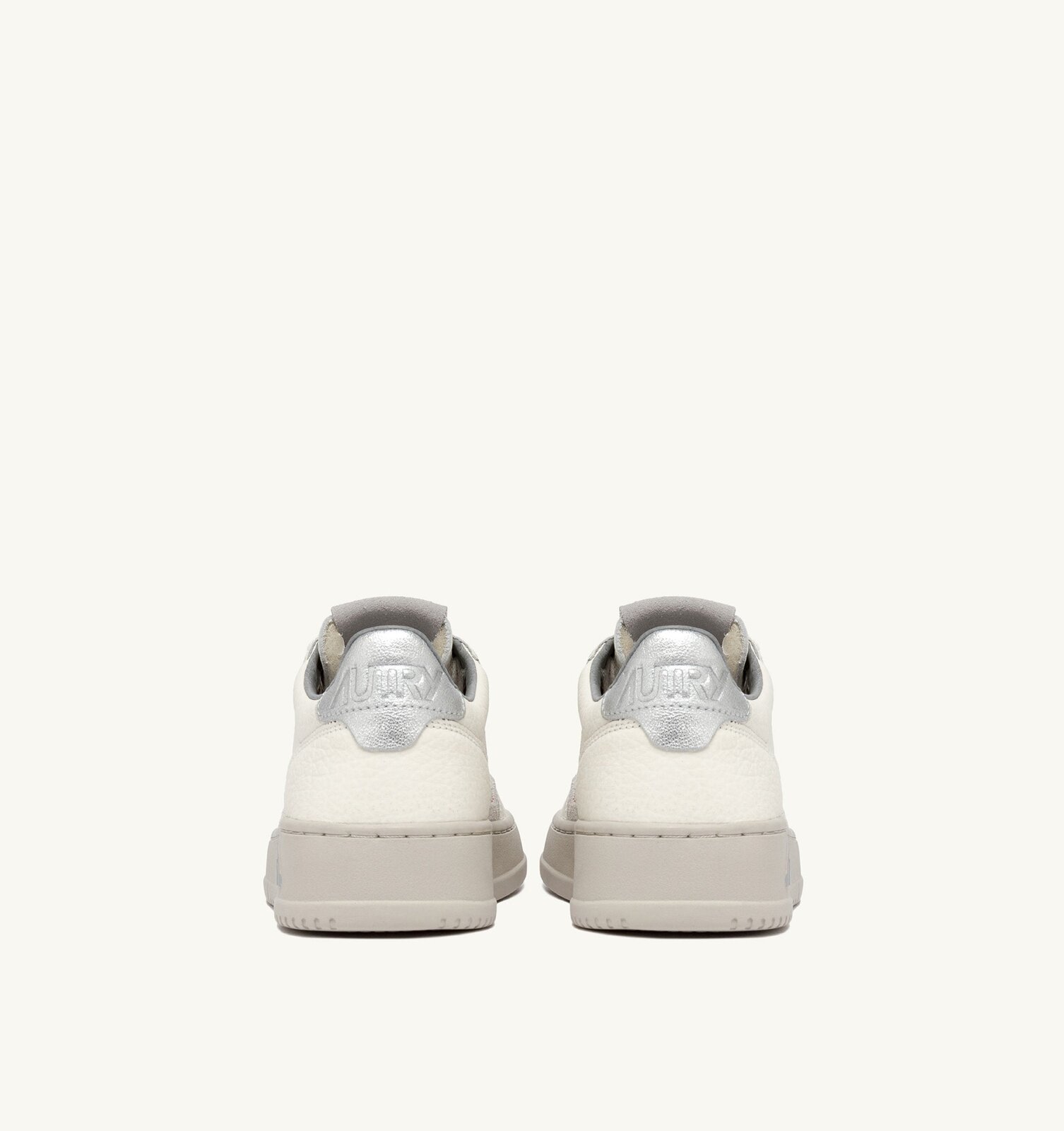 Medalist Low en cuir coloris Silver et blanc
