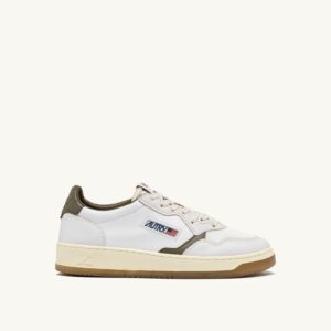 Medalist Low en cuir et mesh coloris blanc et Covert Green
