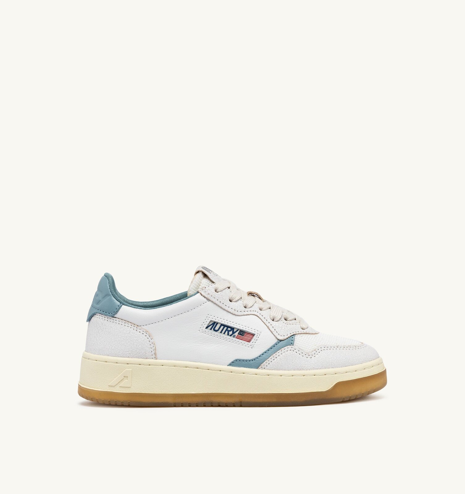 Medalist Low en cuir et mesh coloris blanc et silver blue