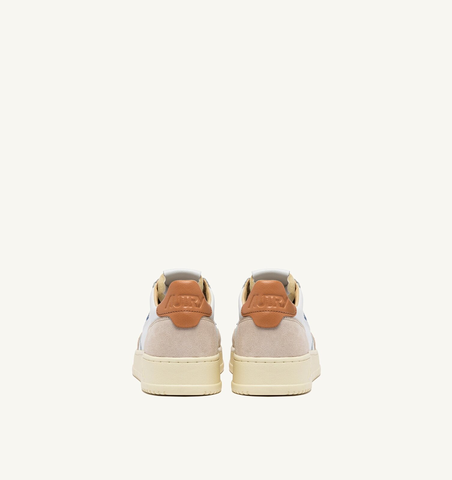 Medalist Low en cuir et daim coloris blanc et Sandstorm
