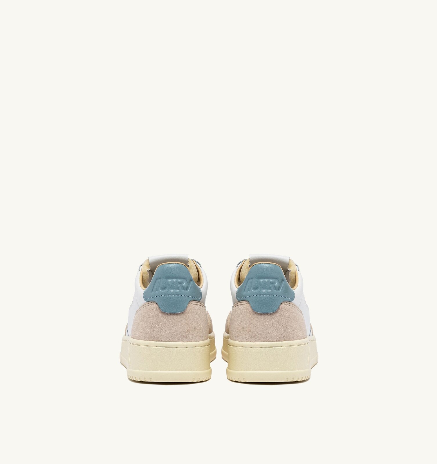 Medalist Low en cuir et daim coloris blanc et Silver Blue