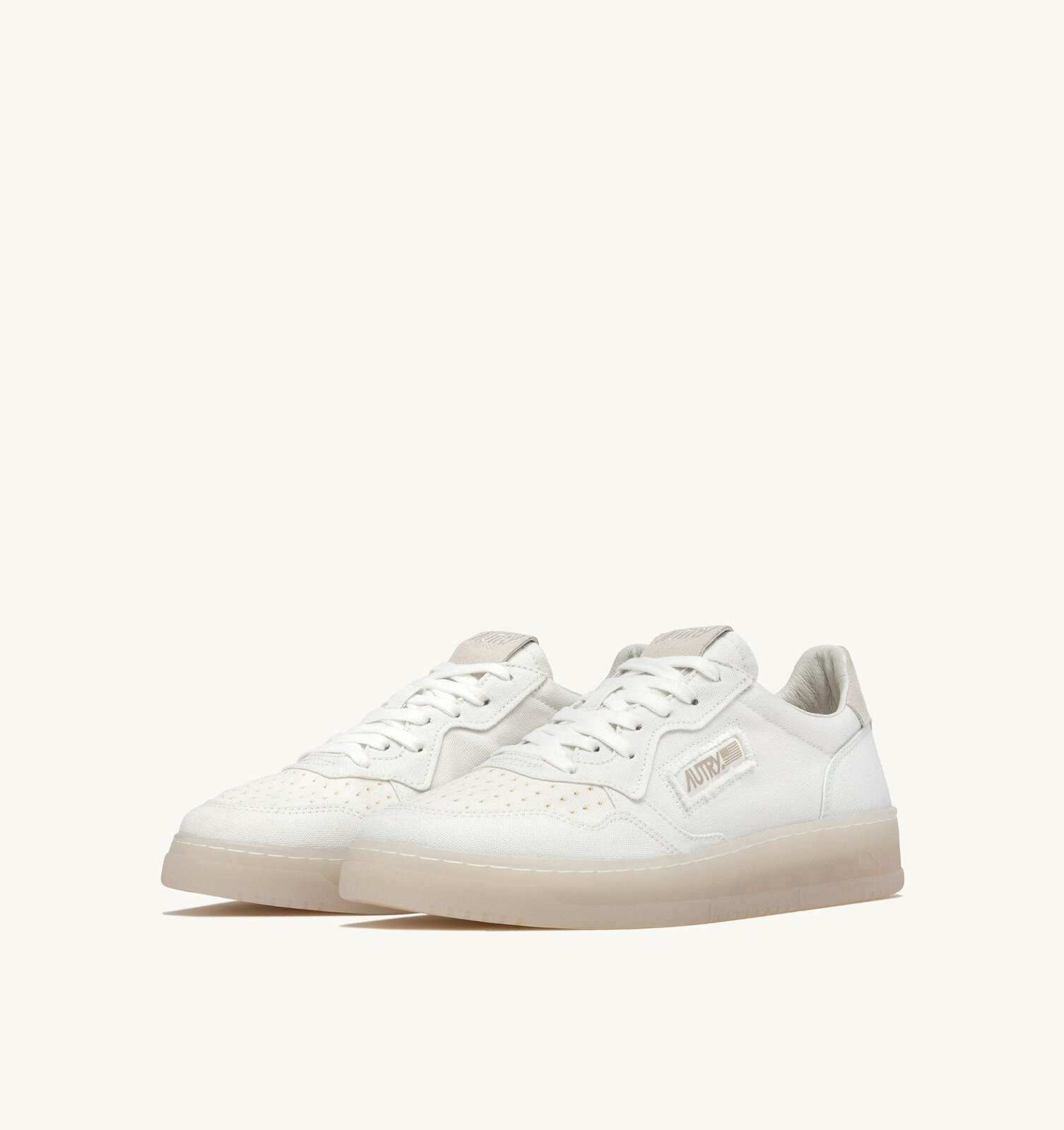 Medalist Low en toile coloris blanc