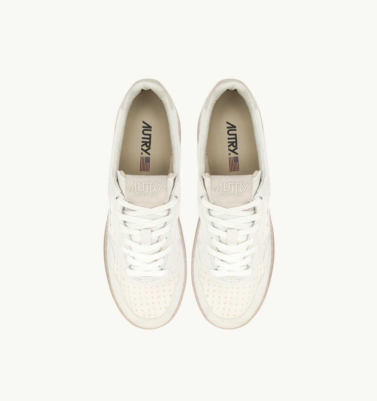 Medalist Low en toile coloris blanc