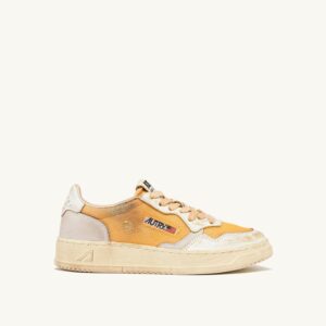 Medalist Low Super Vintage en cuir et mesh orange et blanc