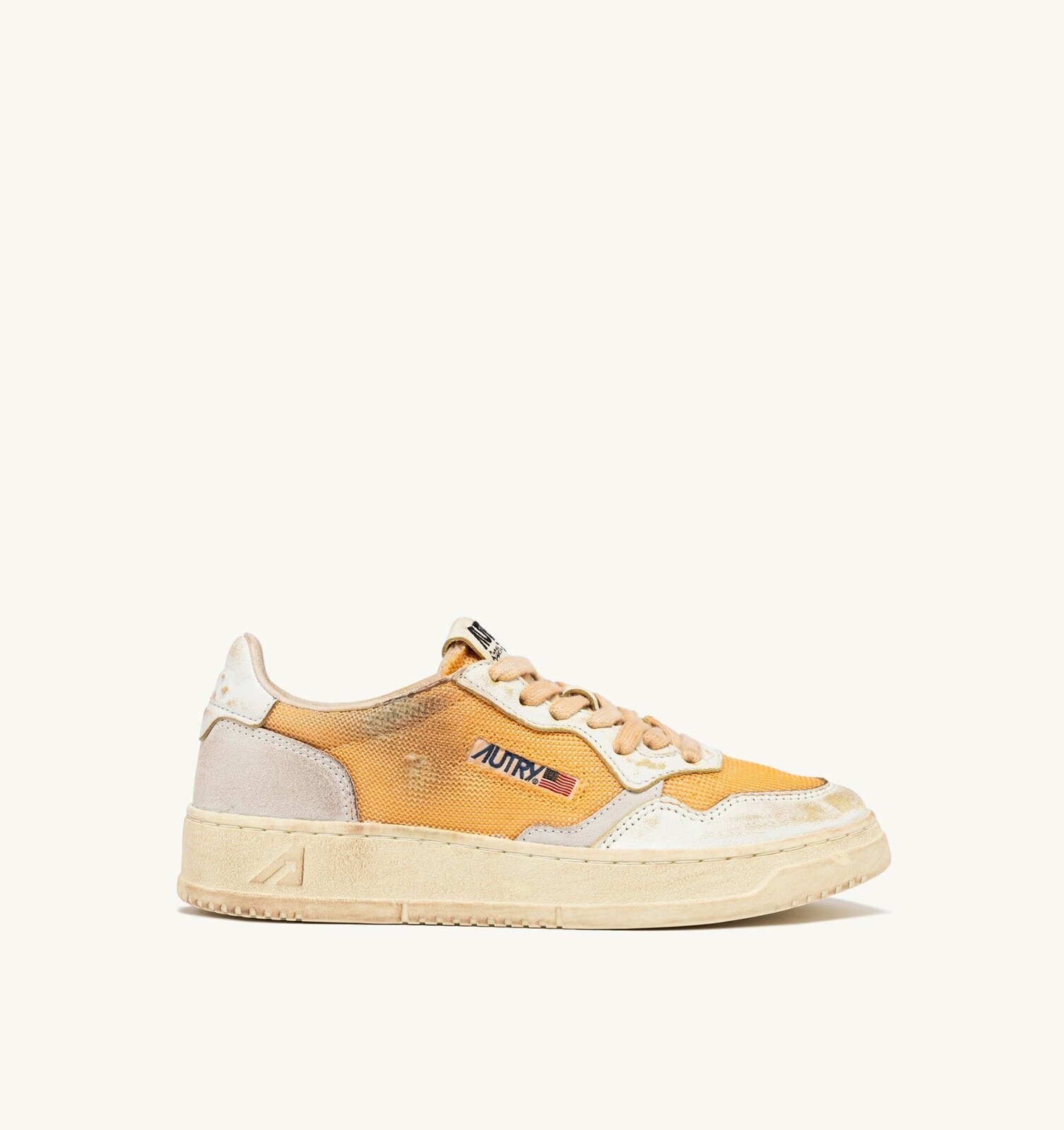 Medalist Low Super Vintage en cuir et mesh orange et blanc